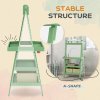 AIYAPLAY Art Easel for Kids with Paper Roll, 3 in 1 Kids Easel Double-Sided Magnetic Whiteboard and Chalkboard with Storage Baskets, for Children 3-6 Years - Green