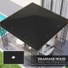 Outsunny 3 x 3(m) Gazebo Canopy Replacement Cover, Garden Gazebo Roof Replacement with Drain Holes, Water Resistant PVC Coating, 370g/ UPF30+, TOP COVER ONLY