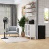 HOMCOM Quiet Pedestal Fan, 17.5 Inch Standing Fan with 28 Speeds, 3 Modes, 75 Degree Oscillation, 12-Hour Timer, Adjustable Height, Mosquito Repellent Function for Bedroom, Home Office, Black