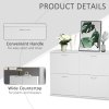 HOMCOM Wooden Modern Design 4 Drawer Shoes Cabinet Pull Down Shelf Storage Organiser