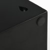 HOMCOM Steel Umbrella Stand, Square Umbrella Holder with 4 Hooks and Removable Drip Tray, Hollowed Umbrella Basket for Hallway