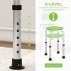 HOMCOM 360 Swivel Seat Bath Shower Stool, Adjustable Height Shower Chair with Aluminium Frame Non-Slip Feet Chair Safe Support Home Assistance