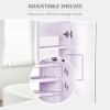 HOMCOM Double Door Wall Mounted Glass Mirror Cabinet Modern Storage Unit Bathroom Shelf Organiser Waterproof Wooden Frame 80Wx15Dx60H(cm)