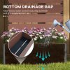 Outsunny Garden Planter with Trellis for Climbing Plants, Vines, Flowers, Freestanding Raised Bed for Garden, Outdoor, Patio, Planter Box with Drainage Gap, 72x38x150cm, Light Brown