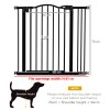 PawHut Pressure Fit Dog Stair Gate No Drilling Safety Gate Auto Close for Doorways, Hallways, 74-87cm Adjustable, 78cm Tall, Black