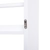 HOMCOM Hanging Wall File Holder, 4 Tier Desk Tidy Organiser, Paper Document Magazine Storage Rack with Wooden Baffles for Office Home, Accessories Supplies, White