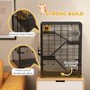 PawHut Hamster Cage with Deep Tempered Glass Bottom, 4 Tier Large Hamster Tank with Hut, Running Wheel, Platforms, Ramps, Food Dish, Water Bottle, for Syrian, Dwarf, Rats, Gerbils, 60 x 40 x 80cm
