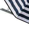 Outsunny Set of 2 Foldable Garden Beach Chair Mat Lightweight Outdoor Sun Lounger Seats Adjustable Back Metal Frame PE Fabric Head Pillow w/ Carry Bag, Blue