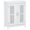 kleankin Narrow Bathroom Cabinet, Slim Bathroom Storage Unit with Adjustable Shelves, Freestanding Storage Cupboard 60 x 30 x 80 cm