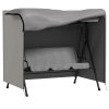 Outsunny 3 Seater 600D Oxford Patio Swing Chair Cover Outdoor Garden Furniture Rain Protection Protector Waterproof Anti-UV, 177 x 114 x 152cm, Light Grey