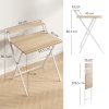 HOMCOM Folding Desk with Monitor Shelf, 70 cm Foldable Computer Desk for Small Spaces, Space Saving Writing Table Workstation for Home Office, Study, Easy Assembly