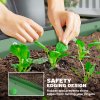 Outsunny Set of 2 Raised Beds for Garden, Outdoor Galvanised Planter Box with Plant Support Stakes, Rubber Strap Edging and Bottomless for Flower, Vegetable, 181 x 93 x 30 cm, Green