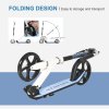 HOMCOM Kids Scooter, 2 Wheel Foldable Stunt Scooter with Adjustable Handles for 6 Years+, White
