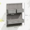 Outsunny Wall-mounted Wooden Garden Planters with Trellis, Drainage Holes and 3 Movable Planter Boxes, Wall Raised Garden Bed for Patio, Grey
