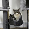 PawHut 177cm Cat Tree for Indoor Cats, Mult-level Kitten Climbing Tower, with Scratching Posts, Two Cat Houses, Perches, Toy Ball - Dark Grey