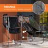 SPORTNOW Double-Shot Basketball Arcade Game, Foldable Indoor Basketball Game with 8 Modes, Electronic Scoreboard, Sound Effects, 4 Basketballs