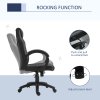 Vinsetto Gaming Chair Faux Leather Swivel Computer Racing Gamer Desk Chair for Home Office with Wheels, Gray