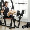 SPORTNOW Compact Home Gym System with 45kg Weight Stack, Weights Machine, Mult-Gym Leg Press Machine Dual-Action Chest Station for Full Body Fitness Training