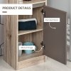 HOMCOM Narrow Bathroom Cabinet, Slim Bathroom Storage Unit with Open Compartment, Freestanding Storage Cupboard with Adjustable Shelves for Small Spaces, 30 x 24 x 170 cm