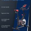 HOMCOM Indoor Exercise Bike, Stationary Bike, Cycling Machine with Adjustable Seat, Resistance, Handlebar, LCD Display and Flywheel, for Home Gym Workout, Black