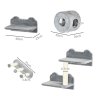 PawHut 4PCs Wall Mounted Cat Tree, Cat Wall Furniture with Platforms, Steps, Scratching Post, Perch, Cat House for Indoor Cats - Grey