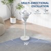 HOMCOM Pedestal Fan, Powerful Air Circulator, 12 Inch Floor Standing Fan with 3 Speed Settings, Oscillating Function for Bedroom, Home and Office, White