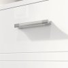 kleankin Under Sink Cabinet, Bathroom Vanity Unit, Pedestal Under Sink Design, Storage Cupboard with Adjustable Shelf, High Gloss, White