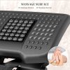 HOMCOM Foot Rest Under Desk with Massage Rollers, Desk Footrest at Work with Adjustable Angle and Height, Ergonomic Non-Slip Foot Stool for Office and Home