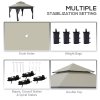 Outsunny 3 x 3(m) Pop Up Gazebo with Mosquito Netting, 1 Person Easy up Marquee Party Tent with 1-Button Push, Double Roof, Carry Bag, Sandbags, Height Adjustable Instant Shelter, Grey