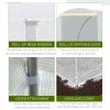 Outsunny 4.5 x 2 x 2 m Polytunnel Greenhouse, Walk-in Green House for Garden with Mesh Windows, Galvanised Steel Frame, White