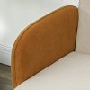 HOMCOM 2 Seater Sofa, Modern Nordic Loveseat Sofa Couch with Rubber Wood Legs, Velvet Fabric Sofa for Living Room, Bedroom, 130 x 74 x 76cm, Cream White and Orange