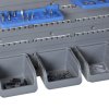 DURHAND 44 Pcs On-Wall Garage DIY Storage Unit with 28 Cubes 10 Hooks 2 Boards Screws Organisation Pegboard Tool Equipment Blue