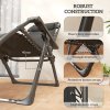Outsunny Zero Gravity Chairs Set of 2, Folding Reclining Garden Chair, Outdoor Sun Lounger with Cushion, Garden Recliner Chairs with Headrest and Cup Phone Holder Tray for Beach, Grey