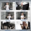 HOMCOM Multi Gym with Weights, Multifunction Home Gym Machine with 45kg Weight Stack, for Lat Pulldown, Leg Extensions, Preacher Bicep Curls, Triceps Pulldowns, Chest Press, Strength Training
