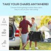 Outsunny Zero Gravity Lounger Chair, Folding Reclining Patio Chair with Padded Seat, Cup Holder, Soft Cushion and Headrest for Poolside, Camping, Black