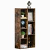 HOMCOM 3 Tier Bookshelf, Modern Cube Bookcase with 7 Open Storage Compartments, Freestanding Display Storage Unit for Living Room, Bedroom, Study