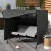 Outsunny 3 Seater 600D Oxford Patio Swing Chair Cover Outdoor Garden Furniture Rain Protection Protector Waterproof Anti-UV, 177 x 114 x 152cm, Dark Grey