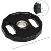 SPORTNOW Olympic Weight Plates Set, Metal and Rubber Bumper Plates Weights Discs with 2