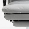 Vinsetto Office Chair with Footrest, Double Padding Ergonomic Desk Chair with 6-Point Vibration Massage and Back Heating, Microfibre Fabric with 135° Reclining Back, Grey