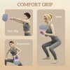 SPORTNOW Soft Kettlebell, 12kg Kettle Bell with Non-Slip Handle for Home Gym Weight Lifting and Strength Training, Purple and Grey
