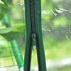 Outsunny Walk in Greenhouse with 3-Tier 8 Shelves, Green House with Hemmed Cover, Roll-up Zipped Door, Steel Frame, 143 x 143 x 195cm