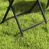 Outsunny Folding Rattan Garden Dining Table, 68 cm Round Rattan Garden Table with Water Ripple Tempered Glass Top, Wicker Edging  and Steel Frame for Outdoor, Patio, Grey