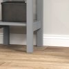 HOMCOM Side Table Set of 2, Bedside Table Set with Drawer and Storage Shelf, End Table Set with Elegant Flower-Shaped Design for Living Room Bedroom, Grey
