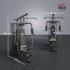 HOMCOM Home Gym Equipment, Multi Gym Workout Station with 45Kg Weight Stack, Chest Station, Butterfly Press & Leg Developer for Strength Training, Black