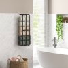 HOMCOM Towel Rack Wall Mounted, Metal Towel Rail Holds Up to 6 Large Size (150 x 100cm) Rolled Towels, 3 Bar Towel Storage for Bathroom, 21 x 12 x 74cm, Black