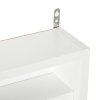HOMCOM 5-Tier Wall Mounted Display Cabinet, Display Case with 4 Adjustable Shelves, Glass Doors for Home Office Ornaments 60x80cm