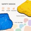 AIYAPLAY Balance Stepping Stones for Kids, 9-Piece River Stones with Non-Slip Bottom, Indoor Outdoor Sensory Obstacle Course for Ages 3-8 Years, Multicoloured