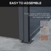 Outsunny Retractable Side Awning, Garden Privacy Screen Divider, Full Cassette Wind Breaker for Hot Tub, Balcony, Terrace, Pool, 400 x 180cm, Black