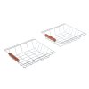 HOMCOM Rolling Kitchen Island Trolley Cart Drawer Shelves Basket Wheels W/  6 Bottle Wine Rack, Honey Colour