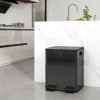 HOMCOM Dual Kitchen Bin, 2 x 20L Stainless Steel Double Rubbish Bin with Soft Close Lid, Removable Inner Buckets, Fingerprint-Proof for Recycling and Waste